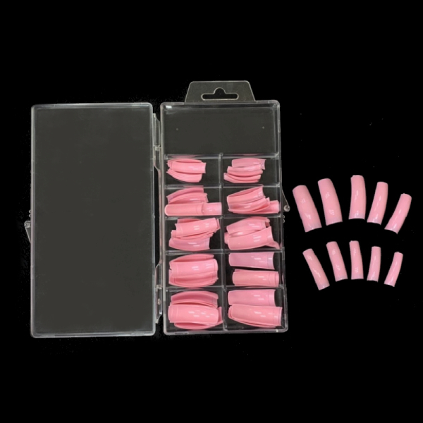 【MoreColors】粉紅半甲片 (100入/ 500入) A0002-1