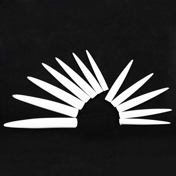 【MoreColors】造型尖頭長甲片-白(12入) A0017