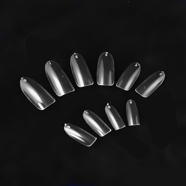 【MoreColors】弧形透明全甲片(100入/ 500入) A0018