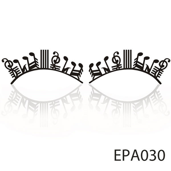 【Xingxiang 形向】紙雕 假睫毛 (黑色-愉悅音符) (1對入) EPA030
