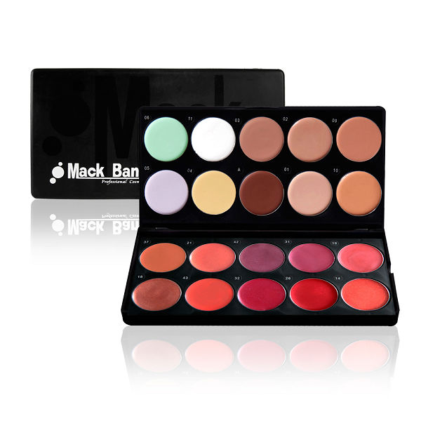 【MackBank】時尚亮彩口紅+粉膏組盤 20色 彩盤  M05-09