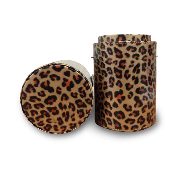 【Xingxiang 形向】豹紋皮革圓筒筆套(小) Q-75-7A